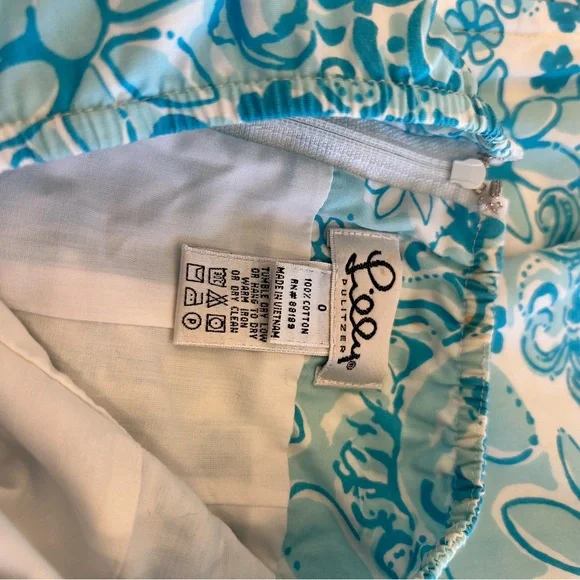 Lilly Pulitzer Halter Dress Size 0 Blue & White Lions - Picture 5 of 7